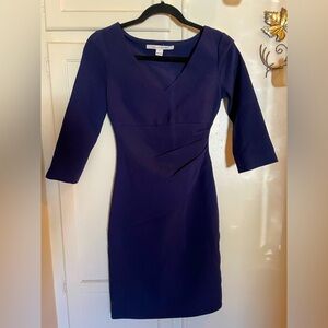 Diane Von Furstenberg Navy Dress. Perfect for your fall wardrobe!
